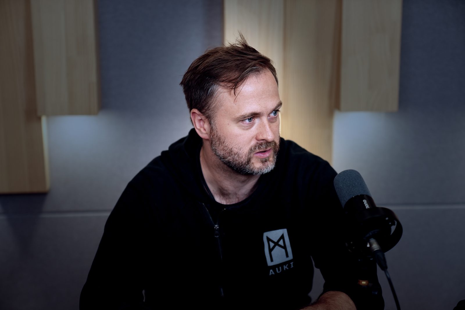 Nils Pihl at the Asiabits podcast studio